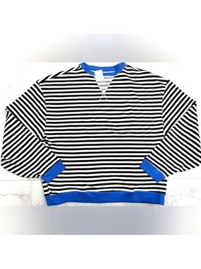 Free People Striped Crewneck